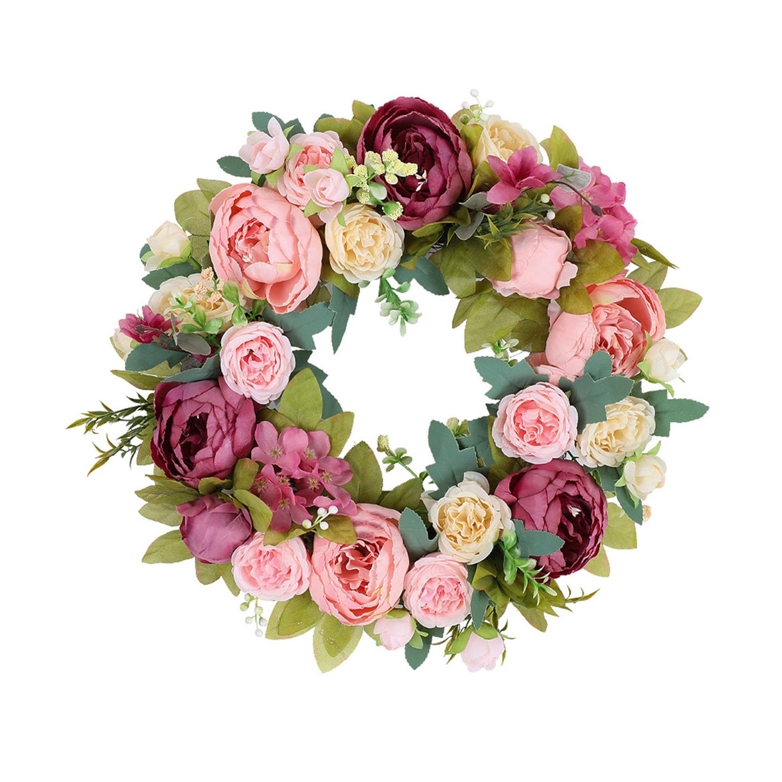 Alomejor Decorazione Ghirlanda Floreale Ghirlanda di Fiori Artificiali Impermeabile 3D per Decorazioni Primaverili per la Casa e le Feste Dimensioni 17,72 Pollici (#1)