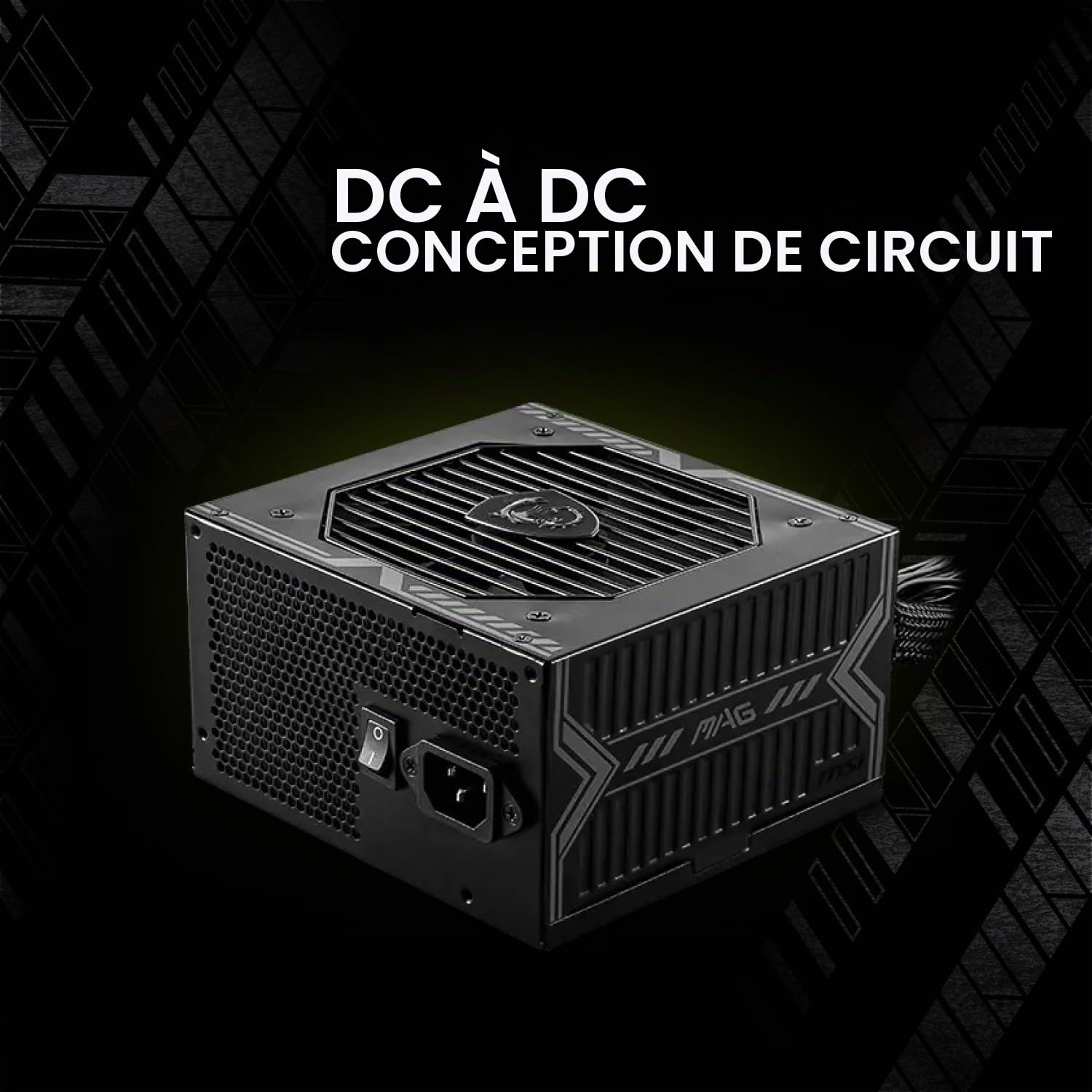 MSI MAG A750BN PCIE 5 Alimentation de Jeu – Compatible PCIE 5.0 – Certifié 80 Plus Bronze 750 W – Taille compacte – PSU ATX