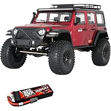 18 4WD RC Rock Crawler, Two-Speed, Brushed, Metallic Red