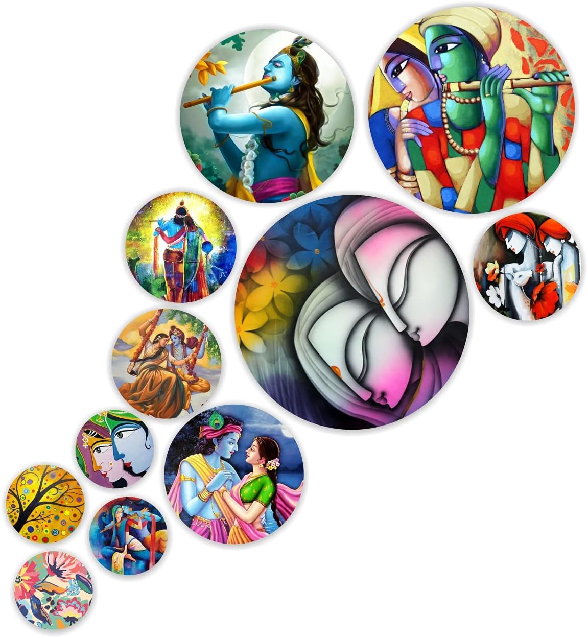 KREEPO Home Decor Wooden Wall Hanging Art/Gift Ideas Set of 11 KR_15