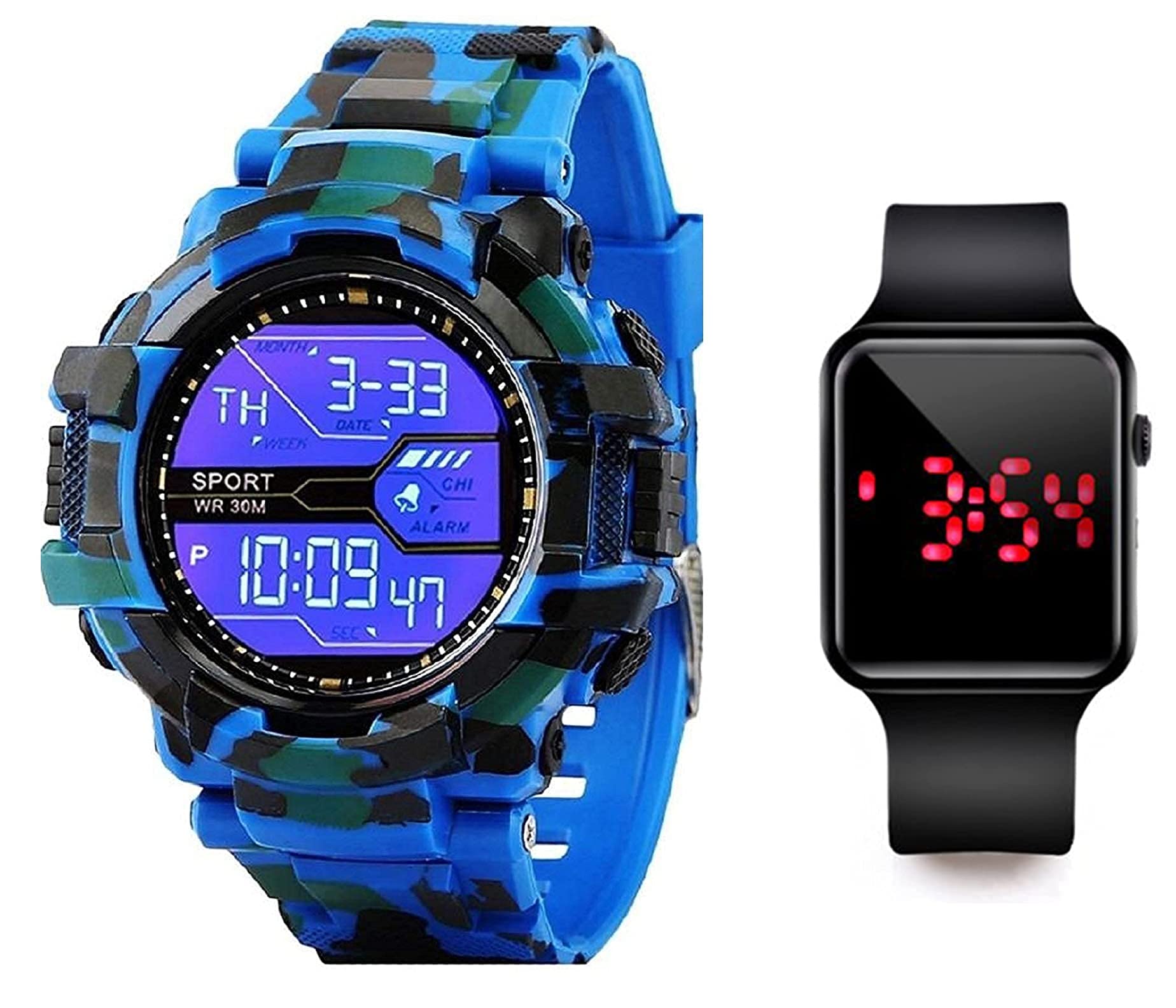 SELLORIA Army Blue Shockproof Waterproof Digital Sports Watch for Mens Kids Sports Watch for Boys - Military Army Watch for Men,Kids (B08WKC83SN) Amazon Price History, Amazon Price Tracker