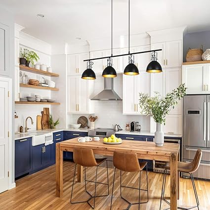 H.W.S H.W.S Vintage Hanglamp Zwarte Retro Hanglamp IndustriëLe Lamp E27 Hanglamp In Hoogte Verstelbare Hanglamp Woonkamer Kroonluchter Kroonluchter Voor Eetkamer Restaurant Café (4 vlammen，) photo 2