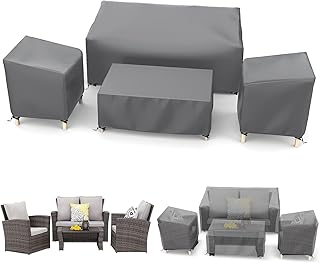 STARTWO Outdoor Waterproof Patio Furniture Covers 4-Piece Set for Chairs...