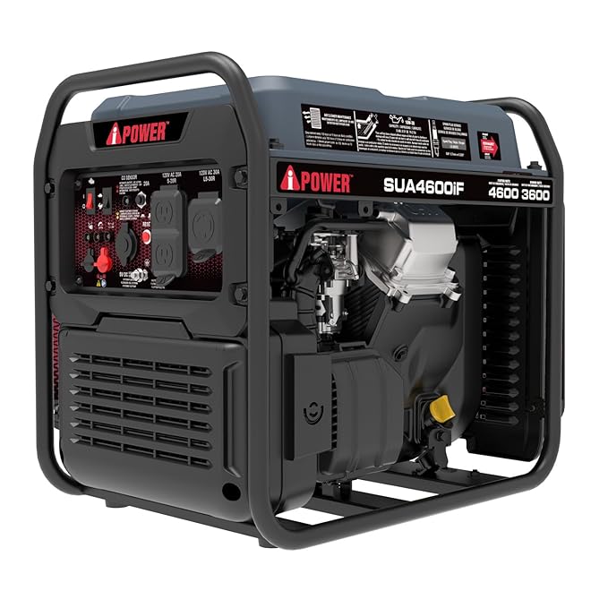 A-iPower 4600W RV-Ready Quiet Portable Inverter Generator Gas Powered