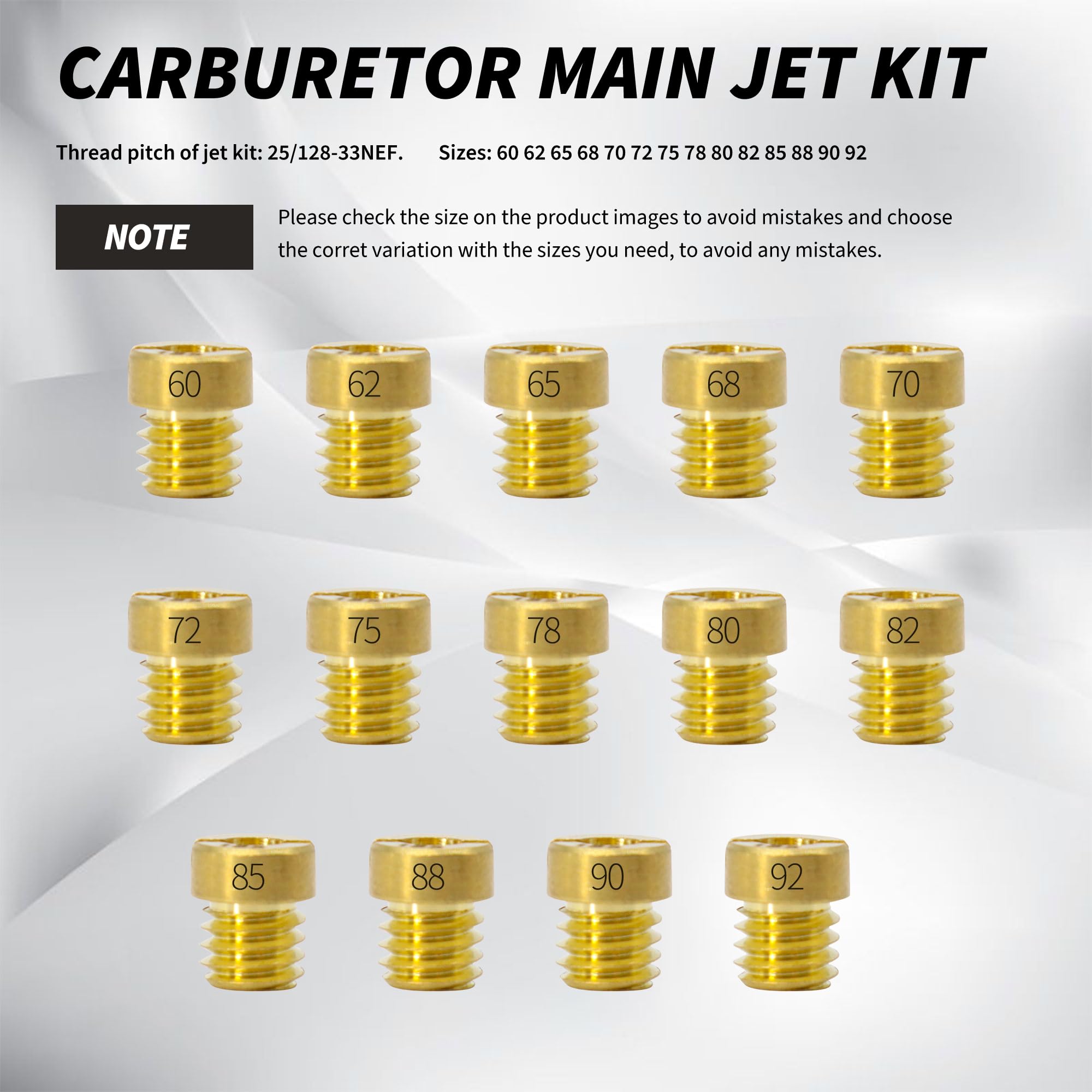 Amazon.com: OXCANO Carburetor Main Jet Kit Compatible with Nibbi