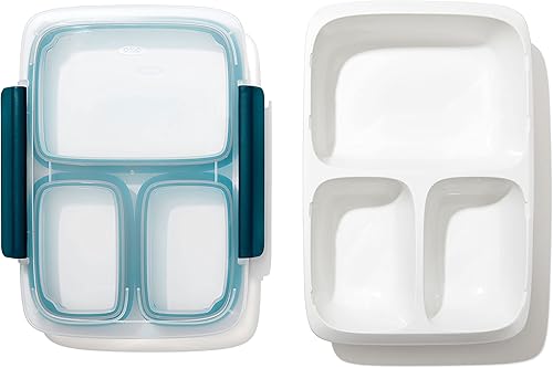 Miniatura 7 de OXO Good Grips Prep & Go - Contenedor dividido a prueba de derrames de 4.1 tazas