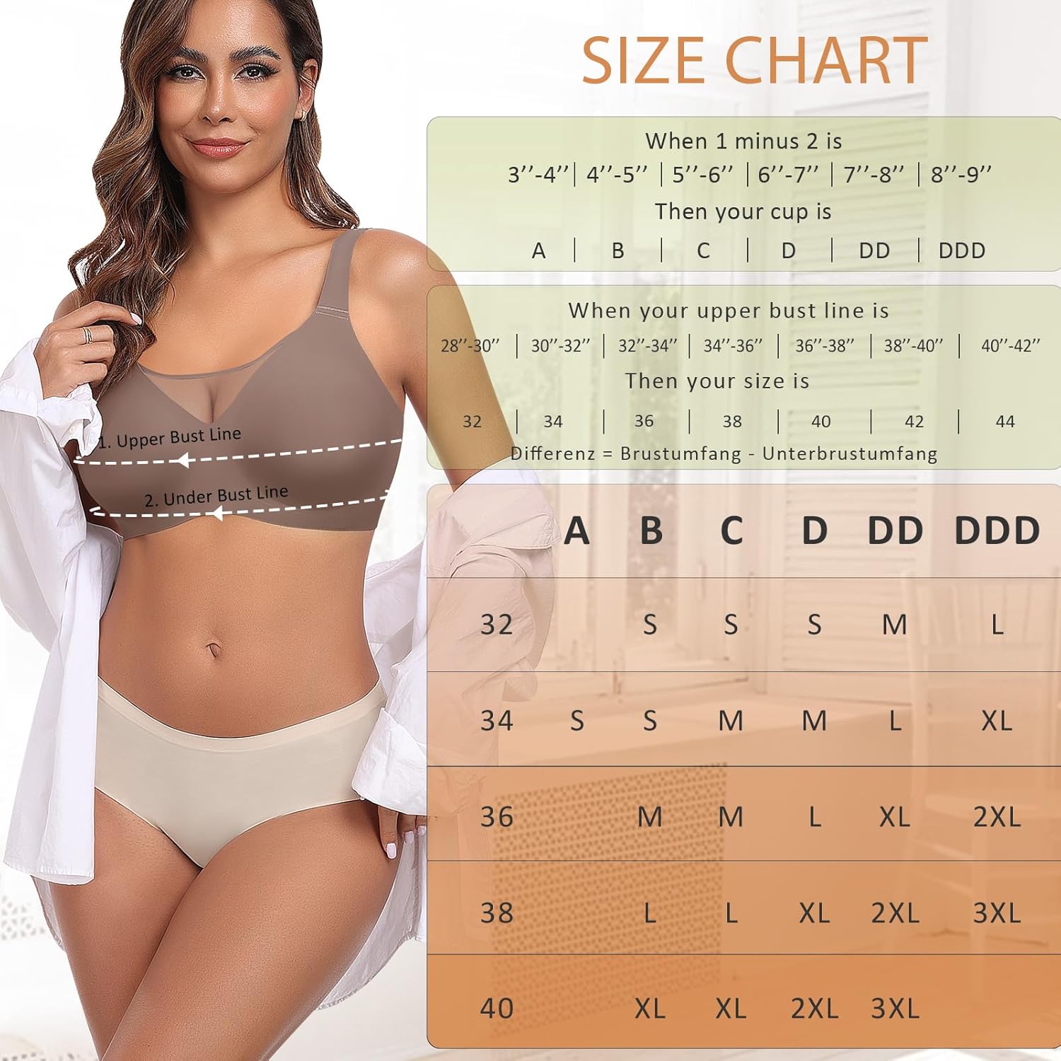 Ganado Wireless Bras for Women Full Coverage Mesh Seamless Supportive Comfortable Bras No Wire T Shirt Bra Padded Bralette - Image 6