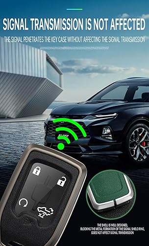 Miniatura 7 de ontto Carcasa para llave de coche con llavero de metal y piel sintética, compatible con Chevrolet Silverado para GMC Sierra 1500 2500HD 3500HD