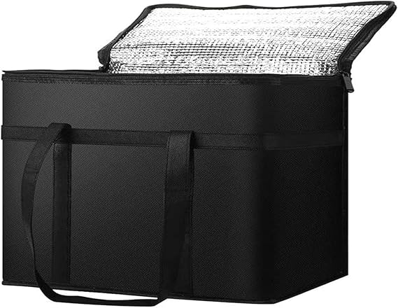 Amazon Co Jp クーラーボックス 保温 ランチバッグ 軽量 エコバッグ かごサイズ 保冷バッグ キャンプ 弁当箱 クーラーバッグ 食品収納 トートバッグ 防水 ショッピングバッグ アウトドア 弁当袋 ブラック 手提げ バスケット 買い物バッグ ホーム キッチン