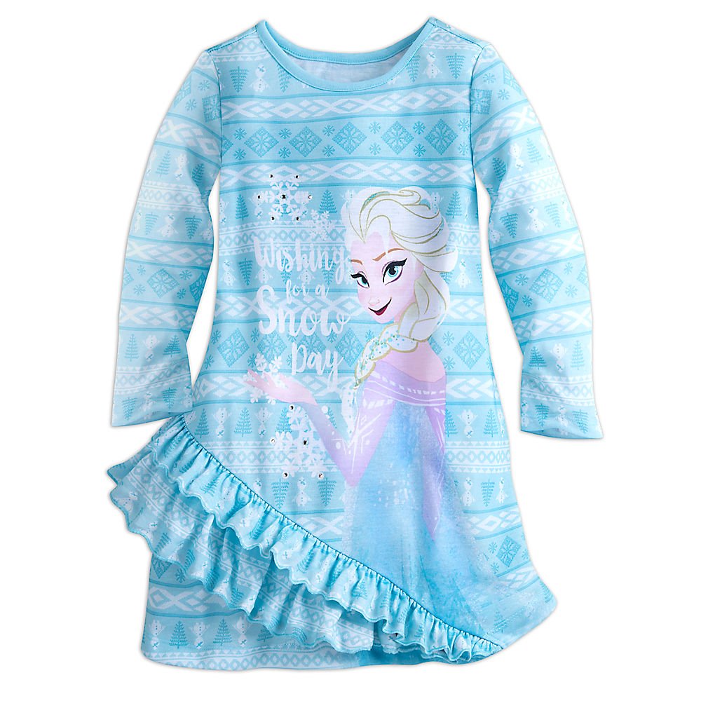 Disney Frozen Elsa Nightshirt for Girls Blue