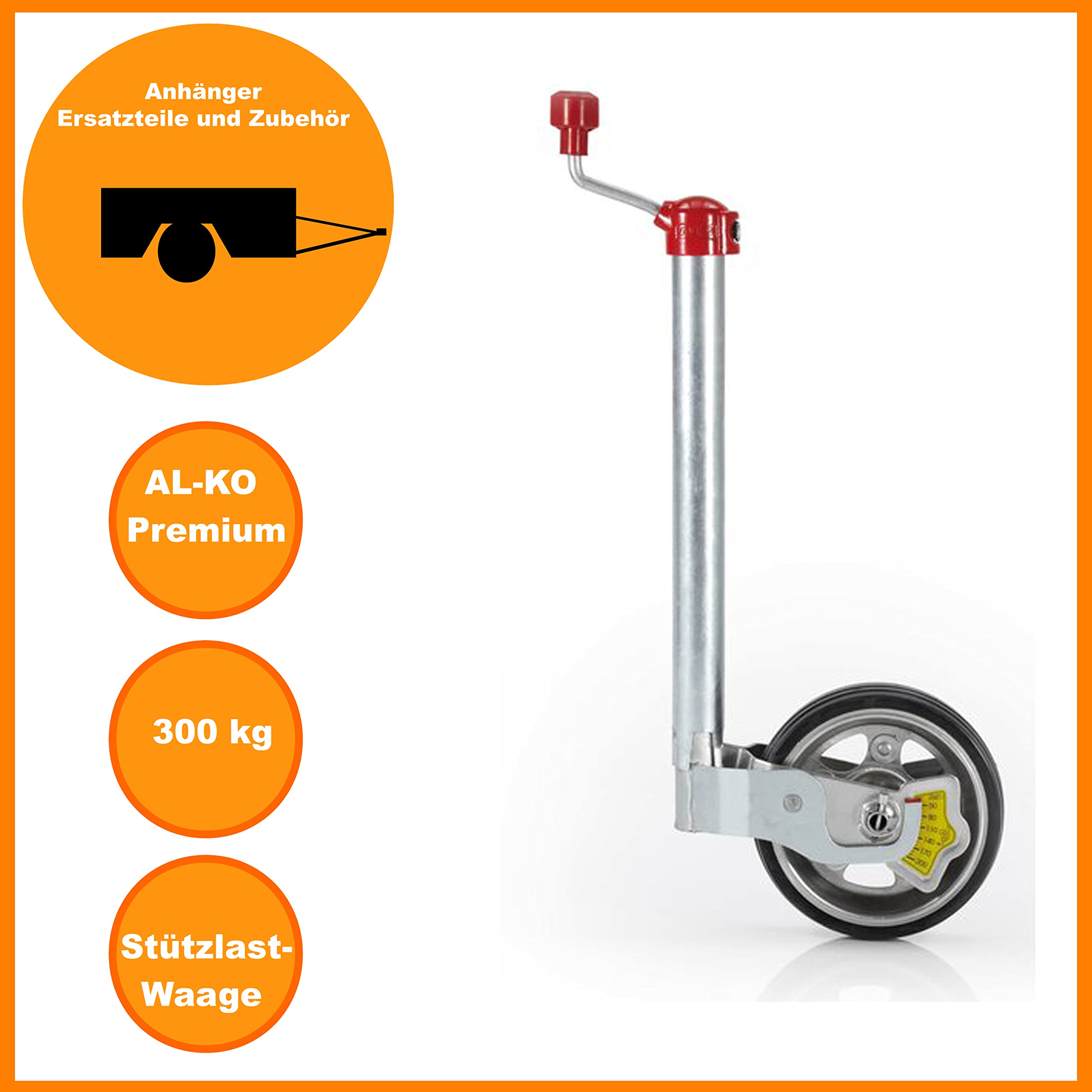 Generisch ALKO Stützrad Premium 300 kg mit Stützlastanzeige Anhänger Wohnwagen 1221695