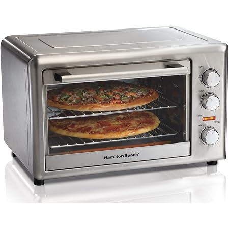 Amazon.com: Horno de encimera, de Hamilton Beach, horno de encimera con  convección y asador, Empaque especial para comercio electrónico, Metálico :  Hogar y Cocina