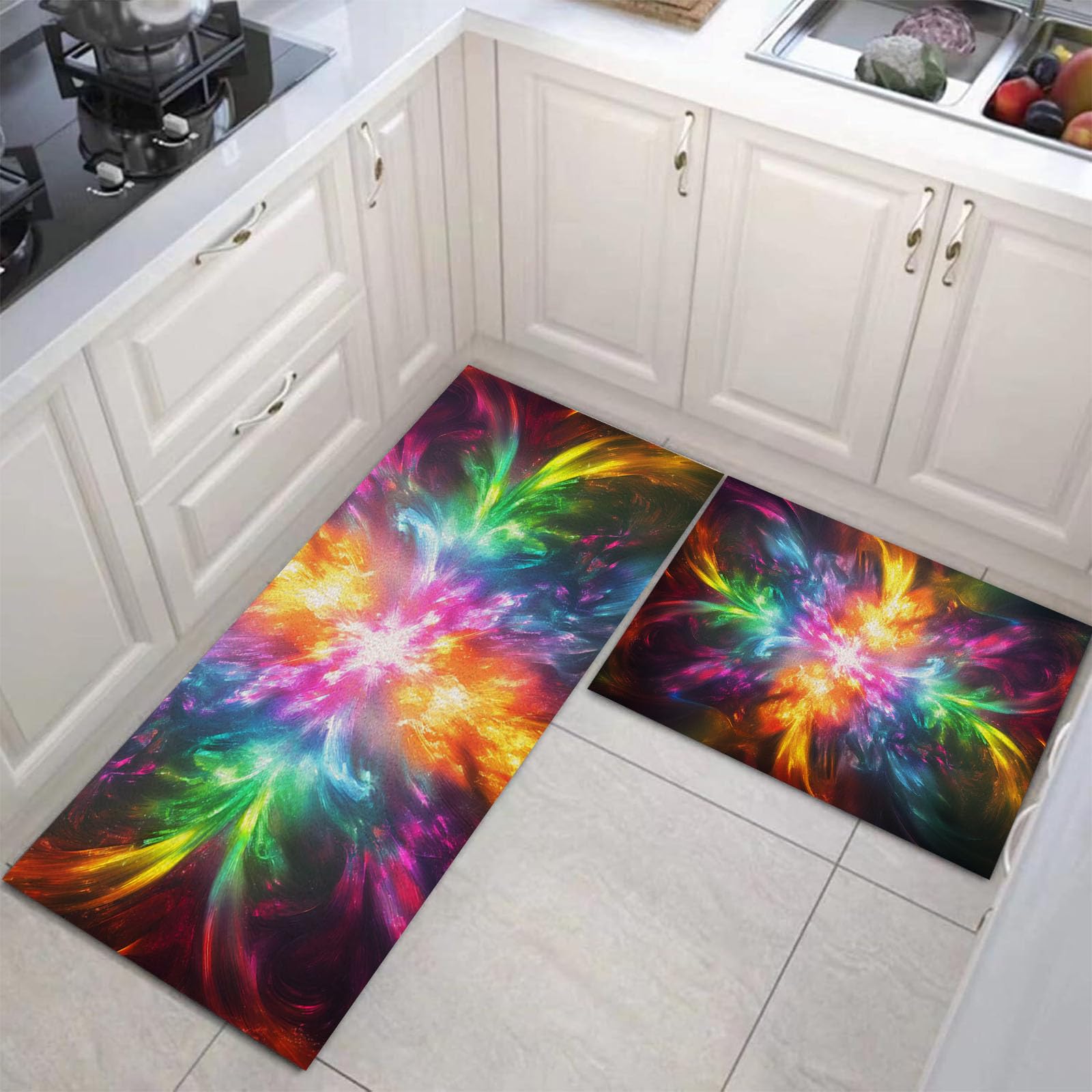 Tapis de cuisine lavable et absorbant avec support caoutchouc antidérapant