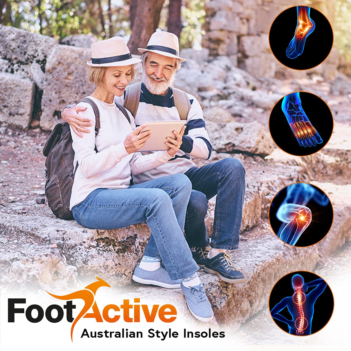 FootActive Solette ortopediche ortopediche di sostegno dell'arco plantare con il massimo comfort e assorbimento degli urti per sport, atletica, tempo libero, lavoro e gioco