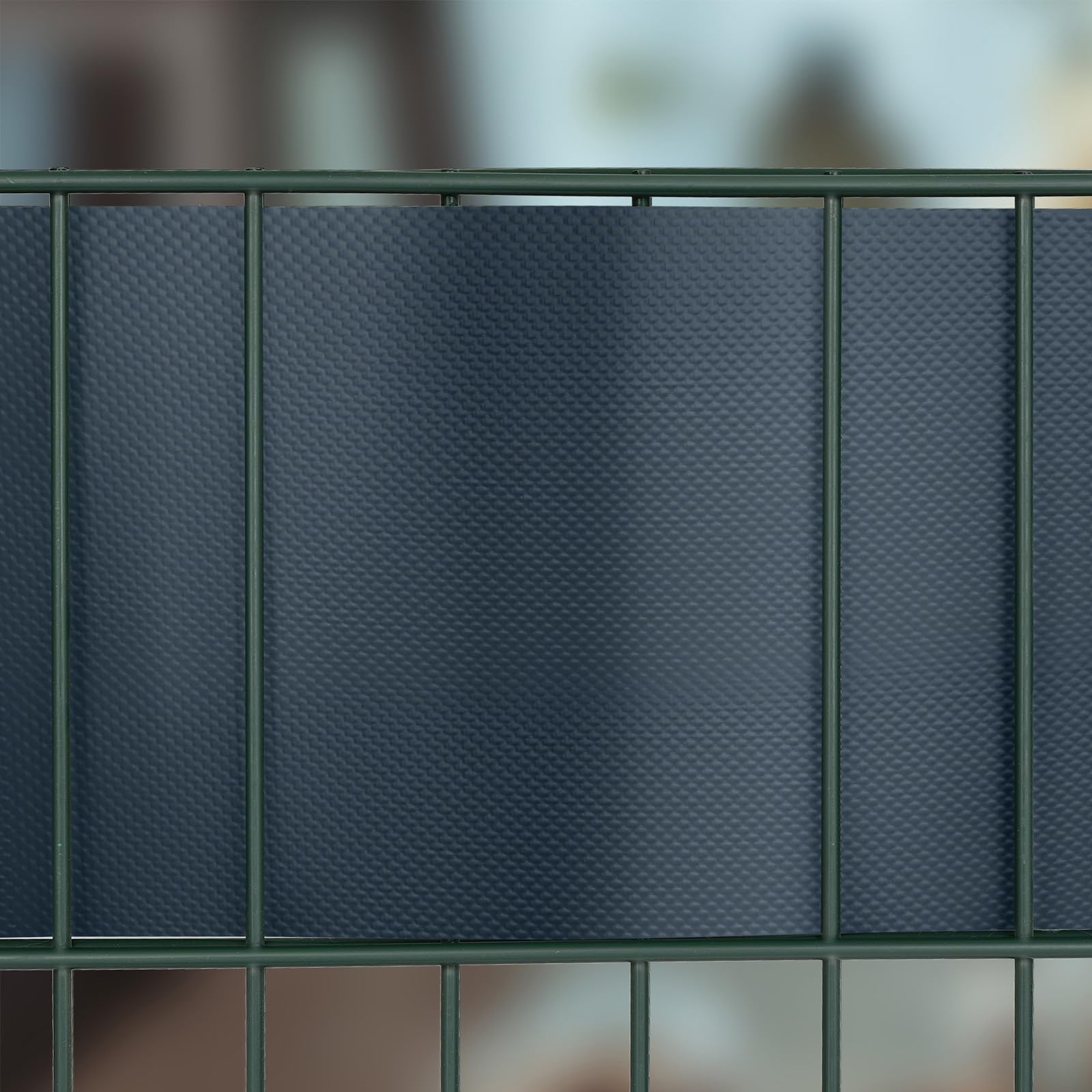PVC Sichtschutzstreifen für Doppelstabmattenzaun, 650g/m² 35 m x 19 cm inkl. 24 Clips/Klemmstreifen, Sichtschutz Zaun, Sichtschutz Garten Zaunfolie (Anthrazit) | 0.6mm Dicke, Hochwertiges PVC-Material ohne stechenden Geruch