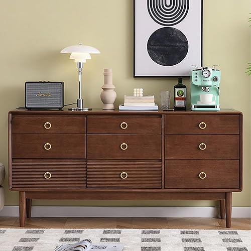 Miniatura 8 de RZDEAL 2 tiradores de latón macizo de 2.0 x 1-79 pulgadas para cajones de aparador, tiradores de anillo de muebles, manijas de puerta de armario