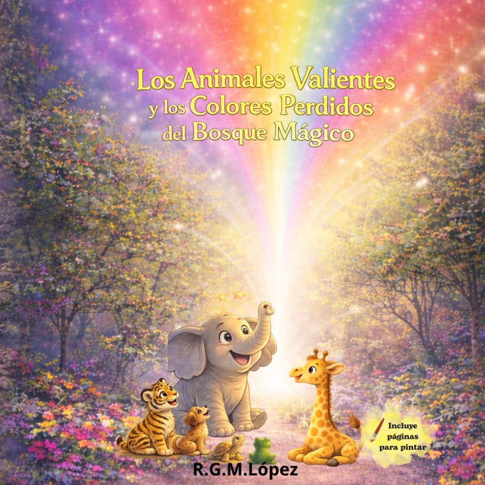 Los Animales Valientes y los Colores Perdidos del Bosque Mágico: Cuento infantil ilustrado sobre la amistad y el trabajo en equipo · Incluye páginas para colorear · Para niños de 4 a 8 años