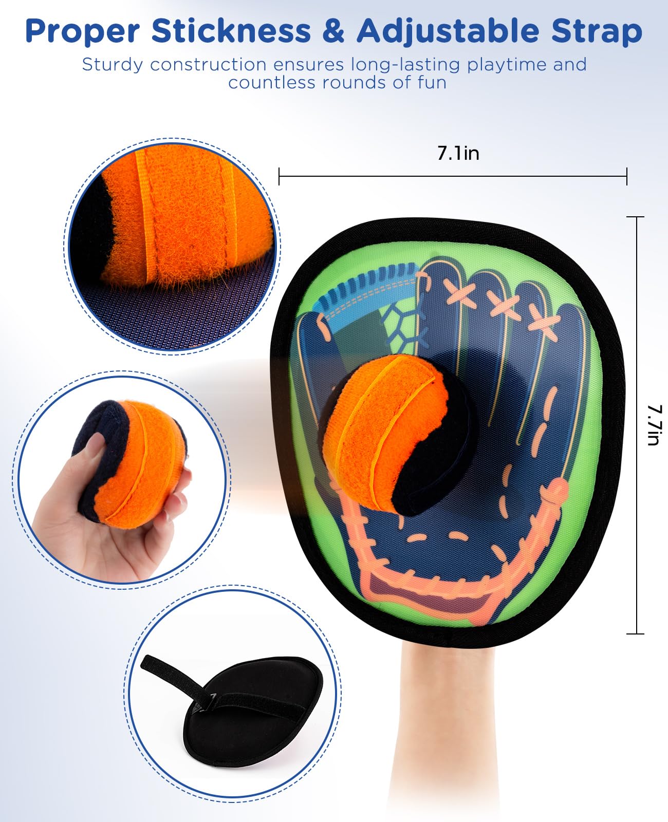 Aywewii - Ballspiel zum Werfen und Fangen von Strandspielzeug, Poolspielzeug, Spielzeug für Anfänger und Kinder, Baseball Training im Freien Ultimative Intervention, Strand, Pool