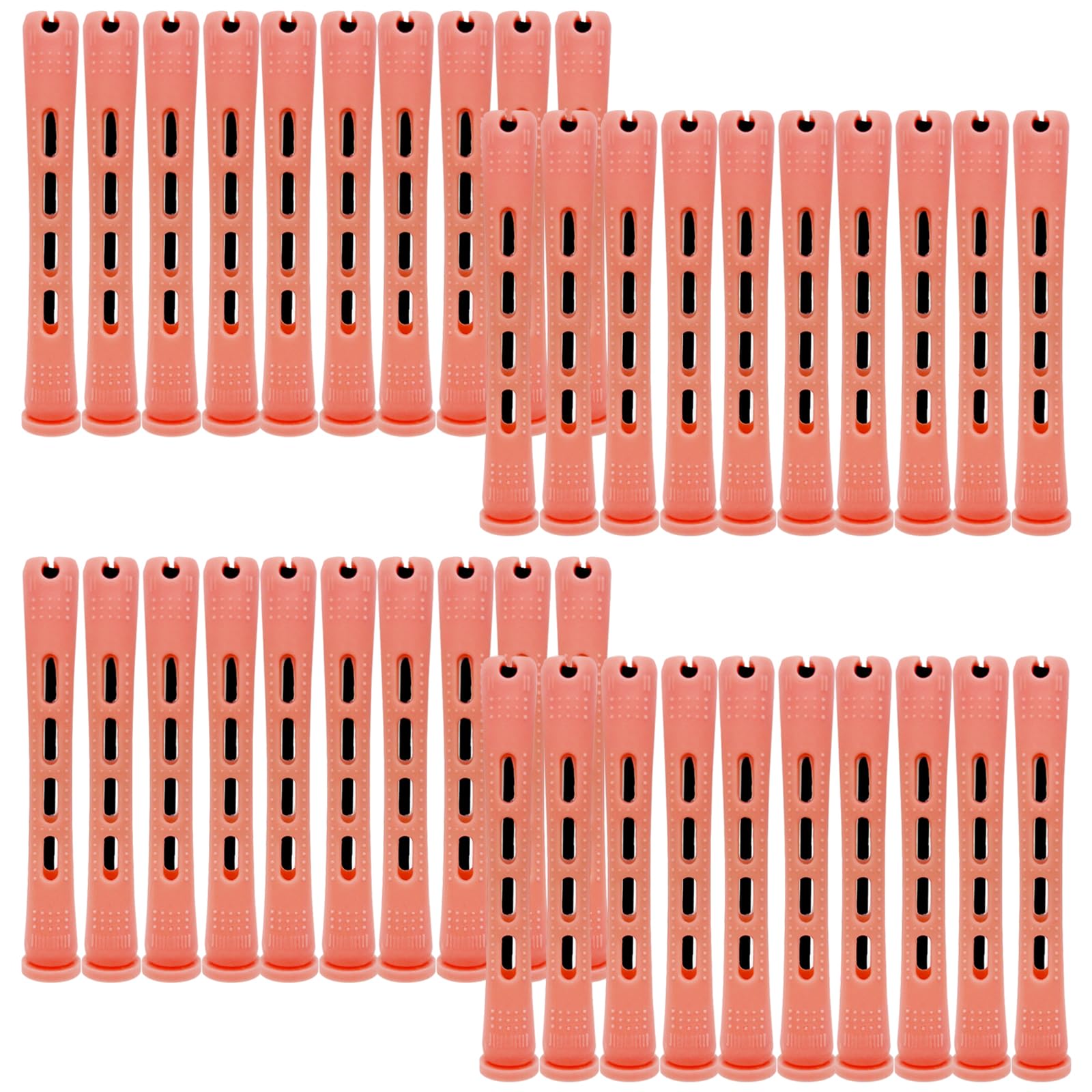 Cold Wave Hair Perm Rods Set of 40-Pack, Plastic Curling Rollers for Salon & Home Styling, Heatless Hair Curlers