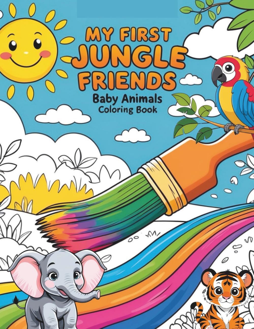 My First Jungle Friends: Baby Animals Coloring Book
