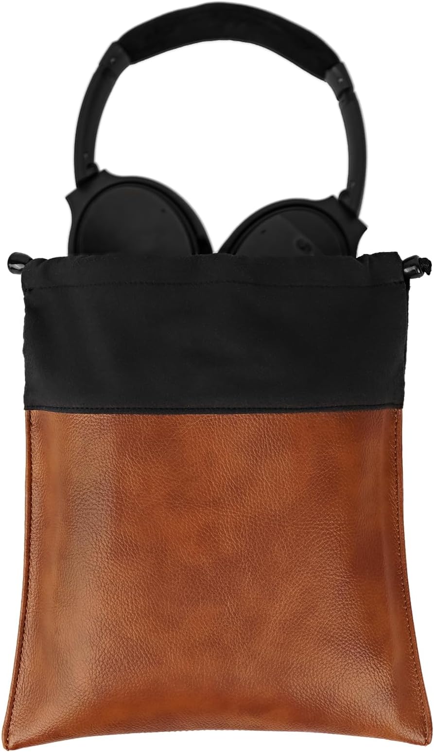 Headphones PU Pouch, Universal Headphone Protection Pouch/Portable Travel Bag, Compatible with Bose QC Ultra/45/35/25, Beoplay H9i/8/6/4/2, AKG Y500, Y50BT (Brown)