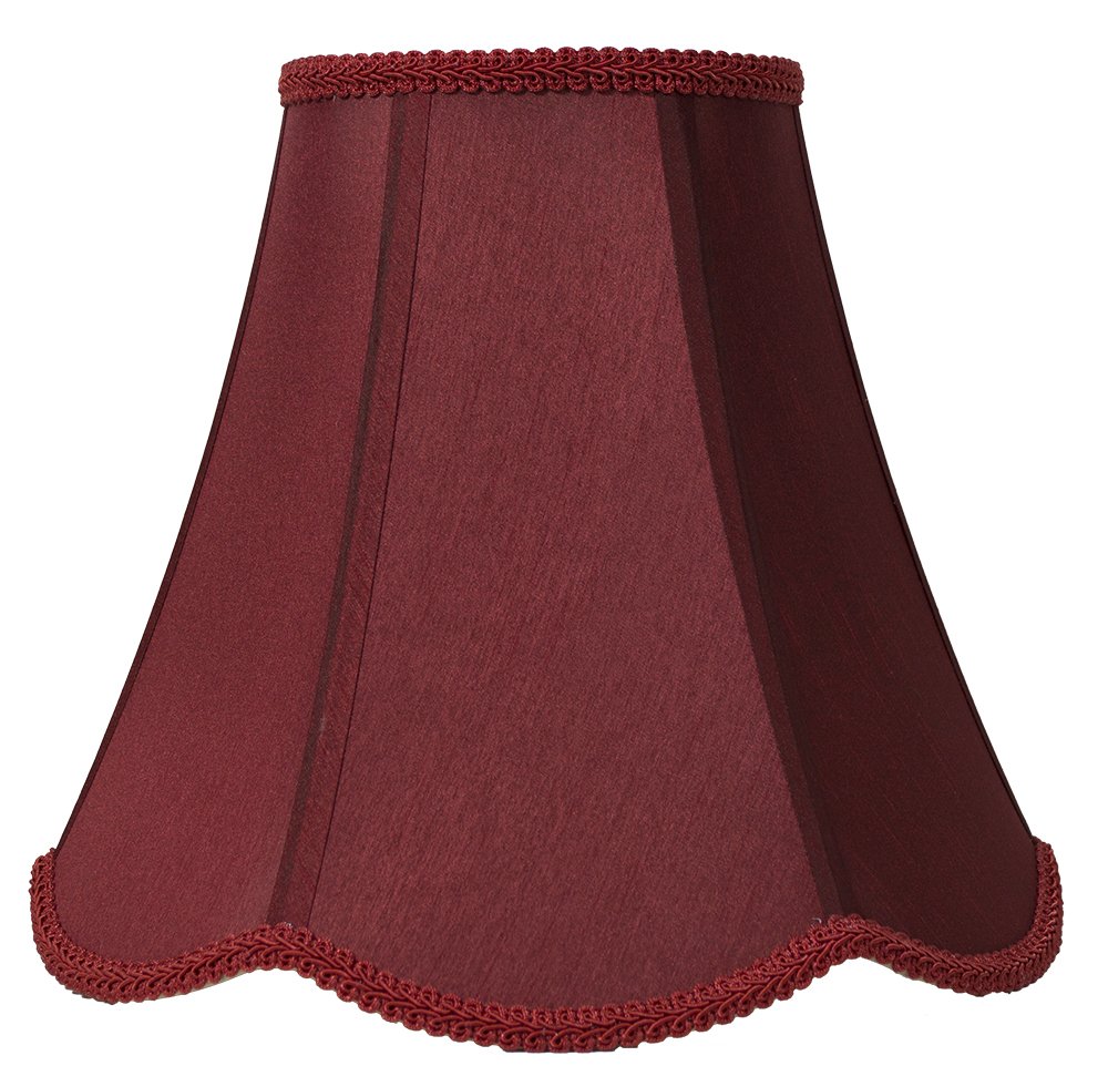 Urbanest Softback Scalloped Bell Lampshade, Faux Silk, 6x12x10