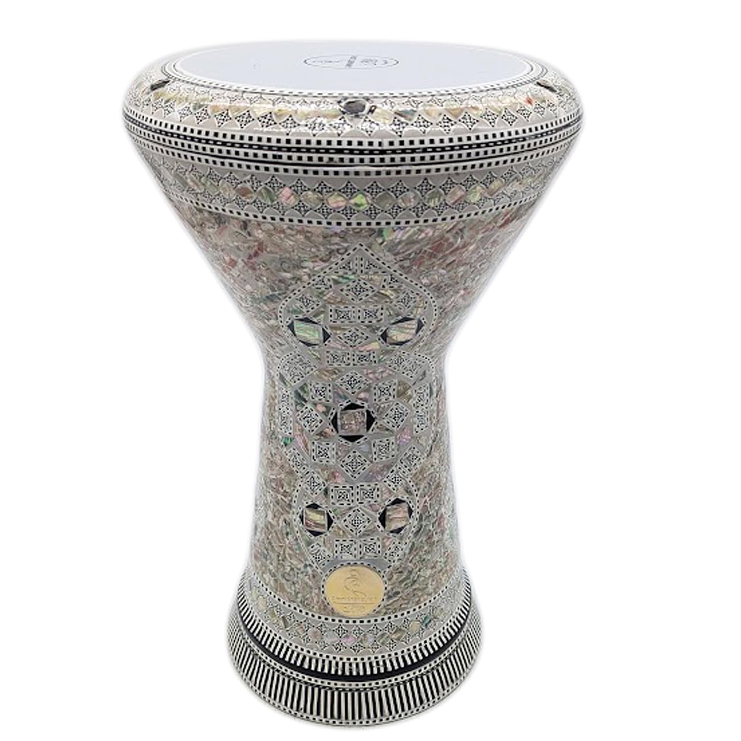 Le tambour Darbuka Doumbek Gawharet El Fan de 47 cm avec nacre de taille Sombaty (Portia)