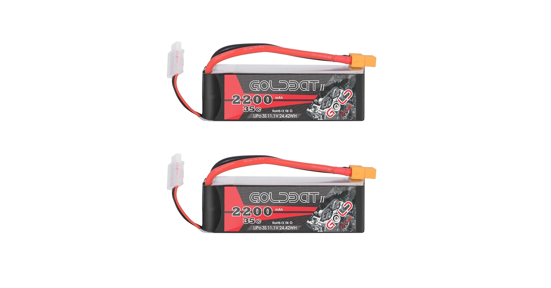 Amazon.com: GOLDBAT 3s Lipo Battery 35C 2200mAh 11.1V Lipo