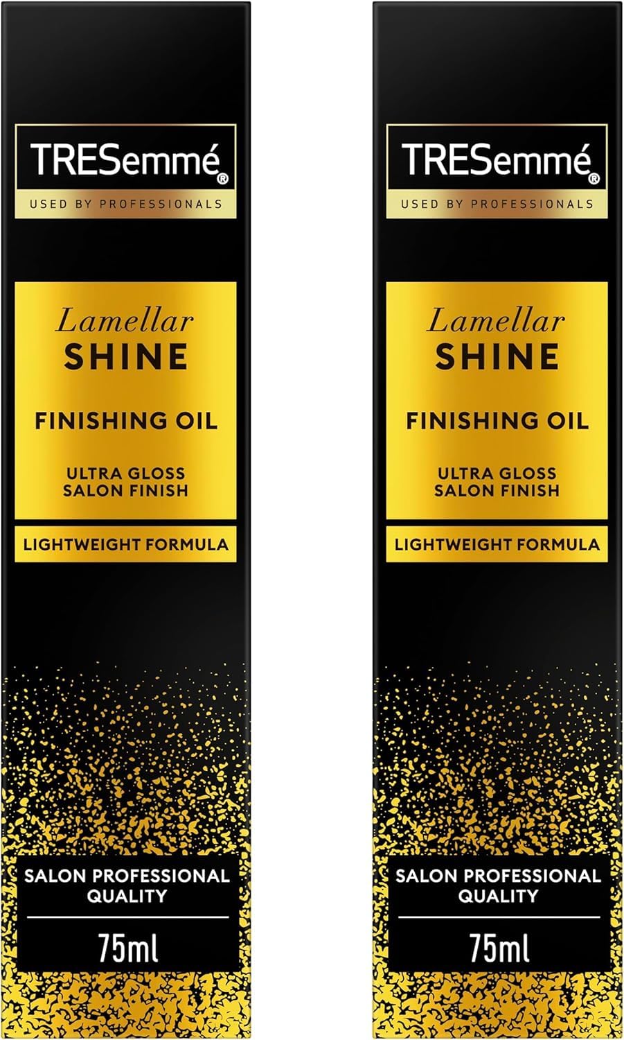 TRESemmé Lamellar Shine Nährendes Haaröl, Für Alle Haartypen, Seidiges und Glänzendes Haar, Verstärkte Haarfasern, Leichte Textur, Nicht Fettend, Mit Lamellar-Technologie, 2x 75 ml