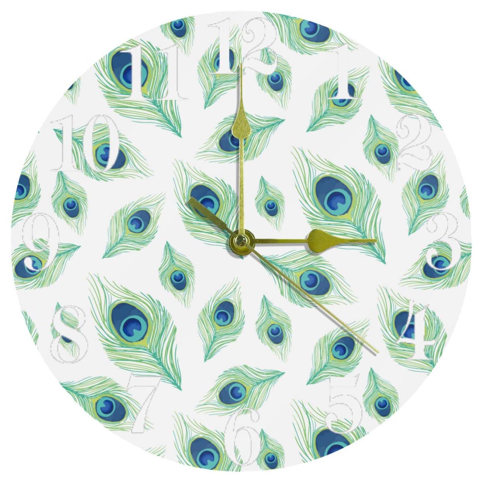 Horloge murale paon, le cadeau idéal pour une crémaillère ou un bureau