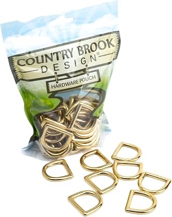 Country Brook Design - Die Cast Square Bottom D-Rings 1 Inch