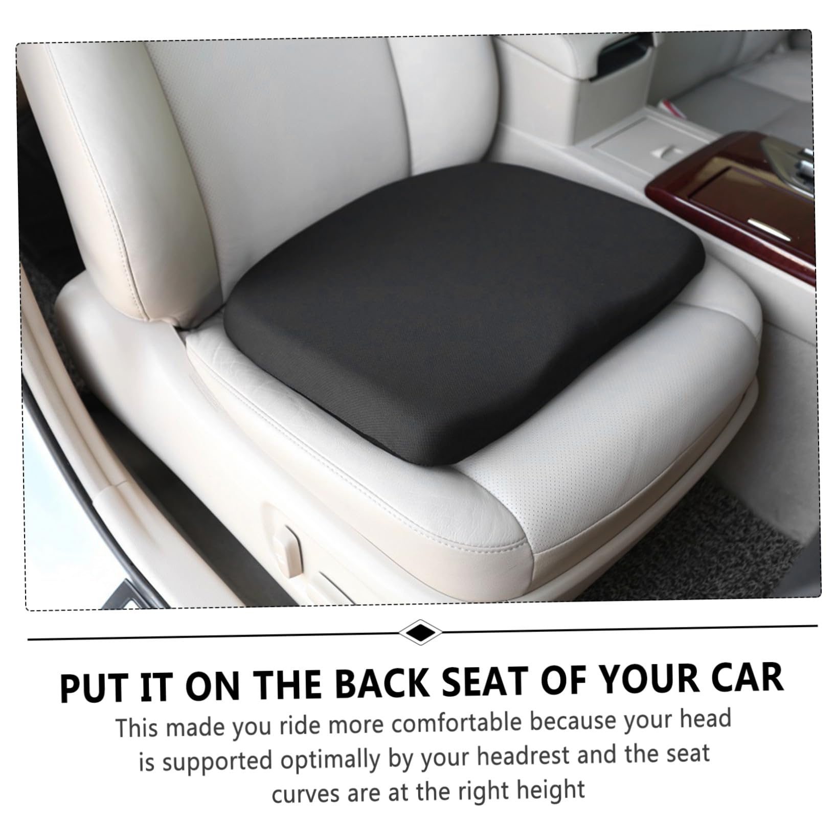SOLUSTRE Coussin De Siège Auto Mousse à Mémoire Coussin Rehausseur Ergonomique Pour Conduite Confort Optimal Pour Longs Antidérapant Et Réducteur De Pression