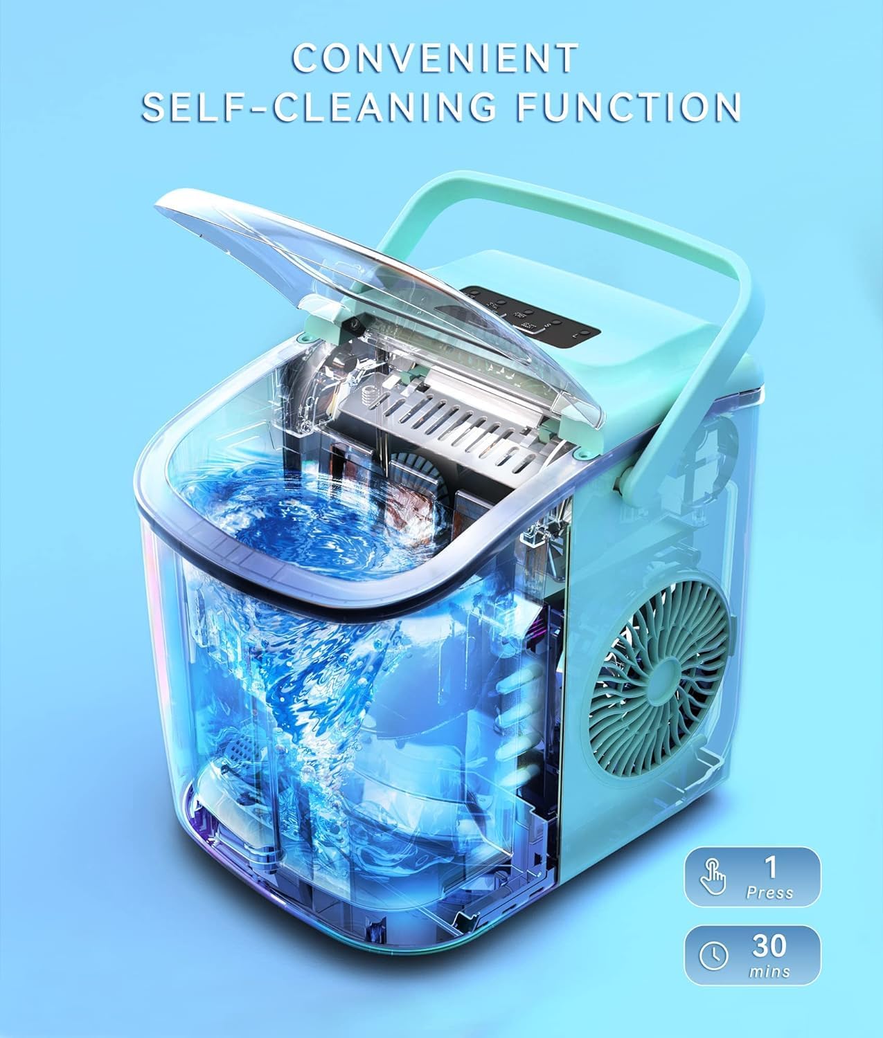 ecozy ice maker self-cleaning function