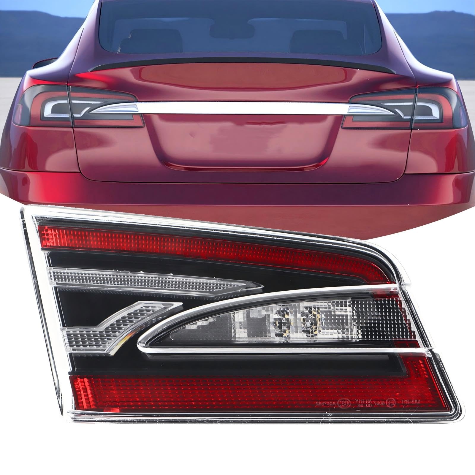Photo 1 of YEQSHNG LH LED Inner Tail Light Assembly Compatible With 2012-2021 Tesla Model S Rear Inner Lamp Left Driver Side Replacement 6005925-00-E
