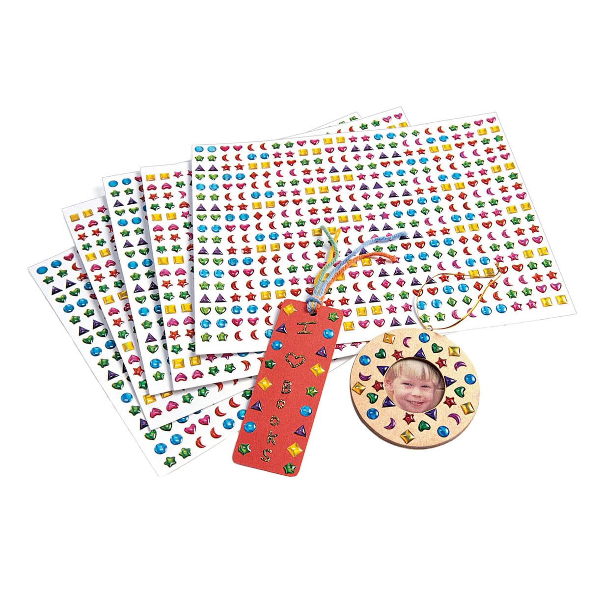 Autocollants pierres précieuses 3D colorées stickers strass adhésifs loisirs créatifs scrapbooking