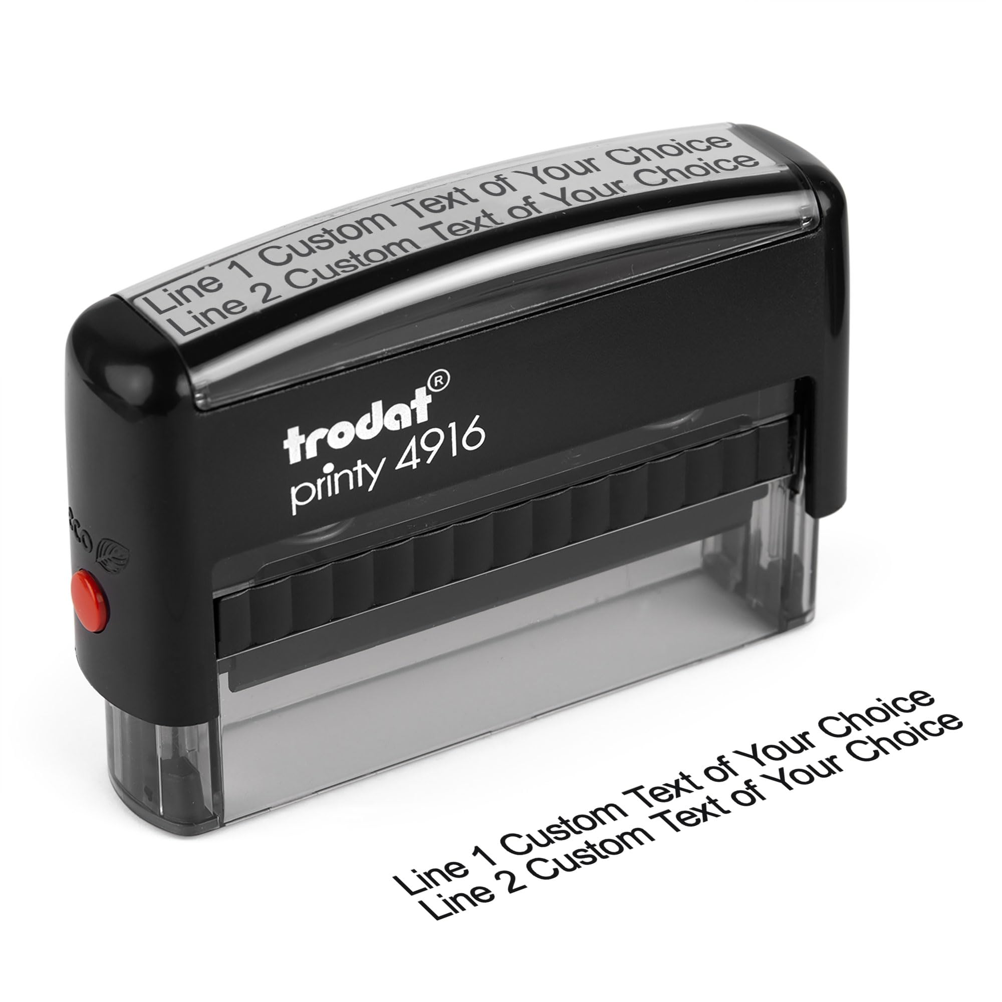 Custom Line Stamps | Custom Text Office Stamp | Short or Long | 20 Font Choices | Multiple Color Options | Up to 8 Lines of Text | Perfect for