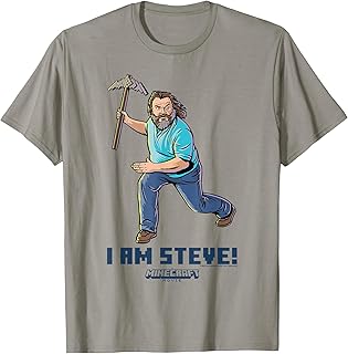 A Minecraft Movie I Am Steve Wielding Stone Pickaxe T-Shirt