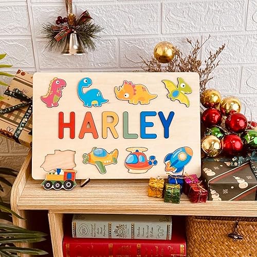 Miniatura 2 de Rompecabezas de nombre personalizado para niños, rompecabezas de nombres para niños de 1 a 3 años, rompecabezas de madera personalizados con grabado
