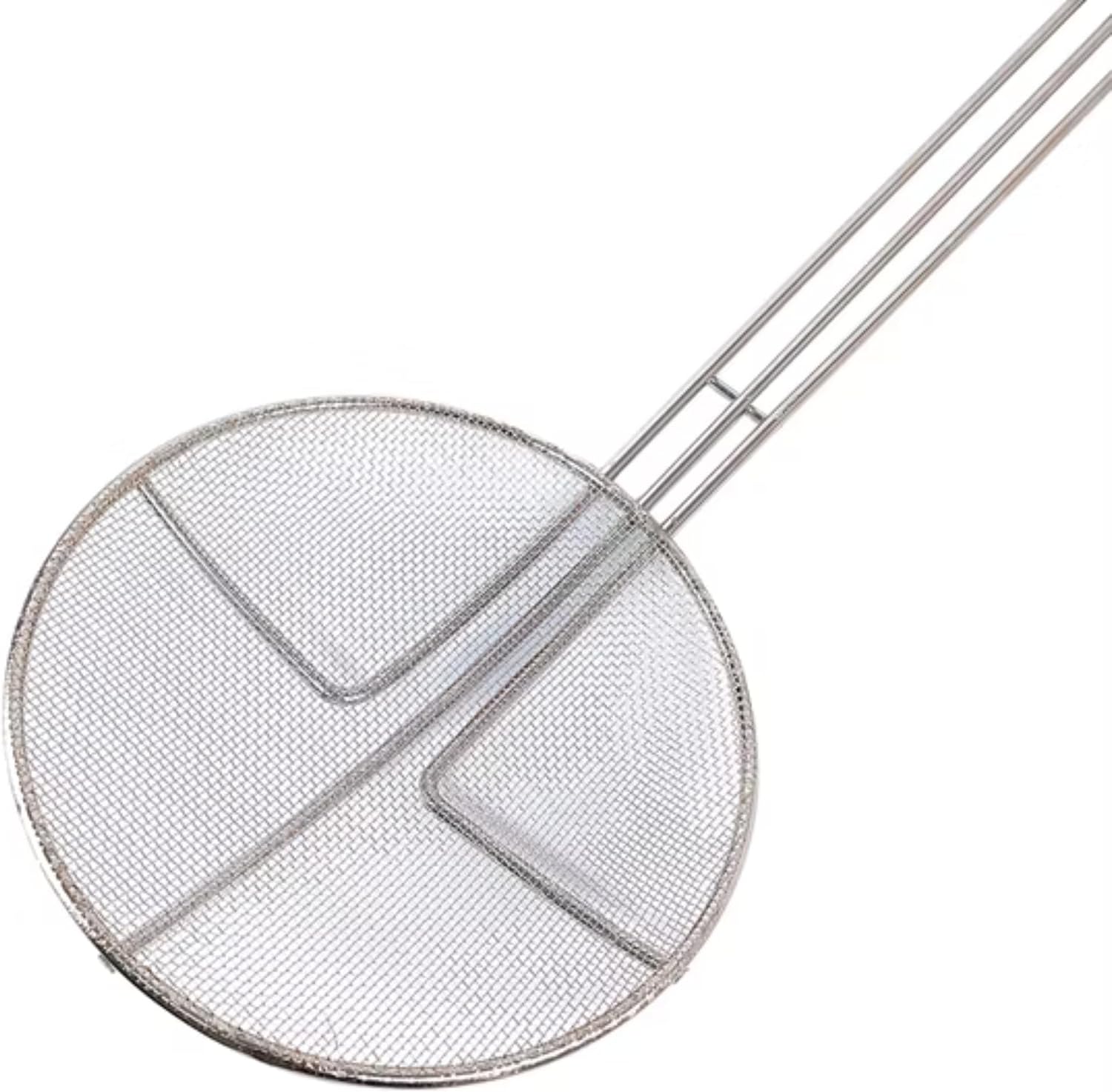 6-1/2 Inch Round Mesh Skimmer Nickel Plated Wire Strainer for Frying Cooking and Draining