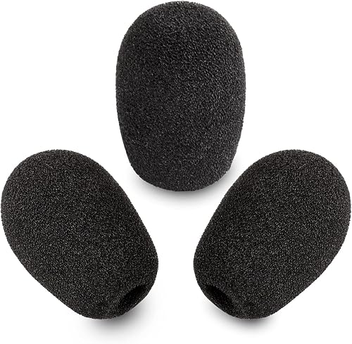 LEFXMOPHY G633 Foam Pop Filter Replacement for Logitech G933 G433 G533 G633 G733 / Razer Tetra Streaming/Kraken Gaming Headset Microphone Windscreen Mic Cover, 3-Pack