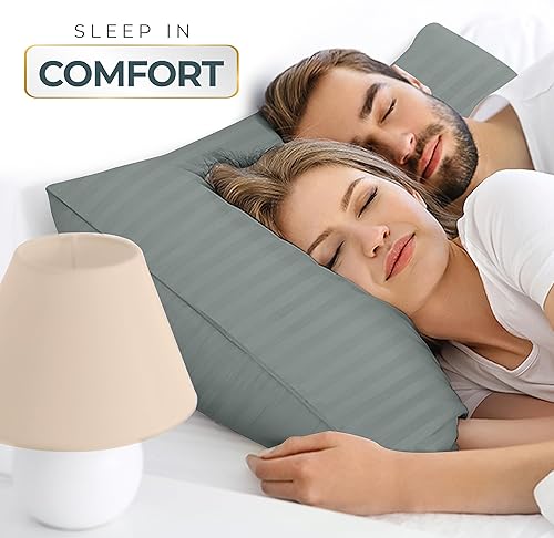 Miniatura 6 de Utopia Bedding - Almohadas de cama para dormir tamaño Queen (gris claro), juego de 2, calidad de hotel refrescante, para dormir de espalda, boca