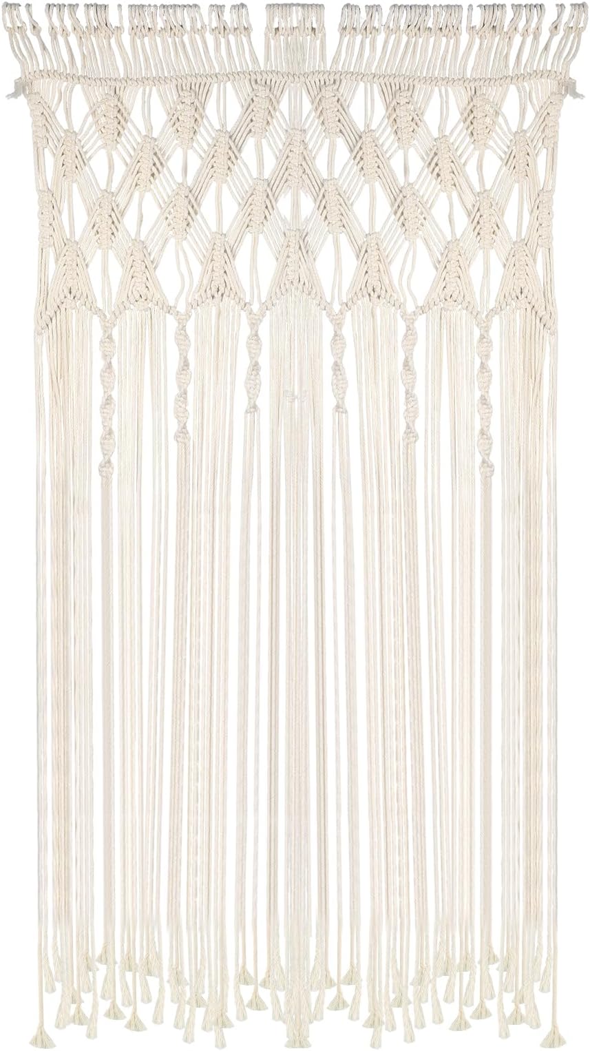 Relaxdays 2x Tenture Macramé - Décoration Murale Bohème - Cintre Mural 70x25 Cm Coton Relaxdays 2x Tenture Macramé - Décoration Murale Bohème - Cintre Mural 70x25 Cm Coton