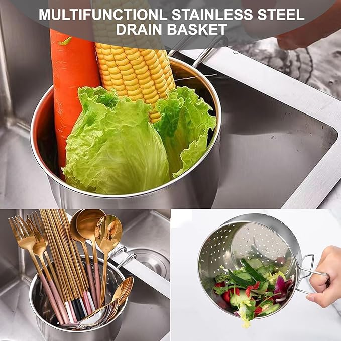 Colador de Acero Inoxidable para Fregadero Multifuncional miniatura 7