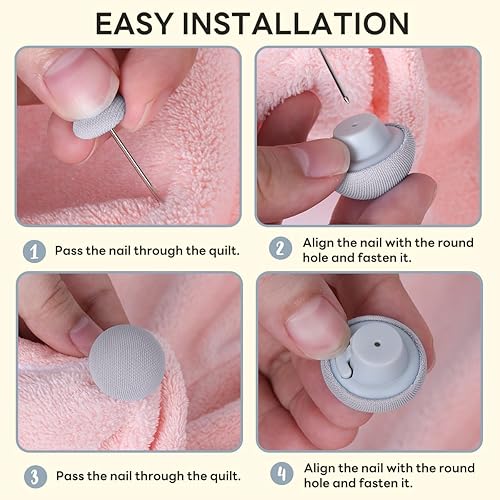 Miniatura 5 de ALXBSONE Pinzas para funda de edredón, 16 clips de edredón de doble cara, sujetadores de fijación que no dejan marcas para edredón, cojines,