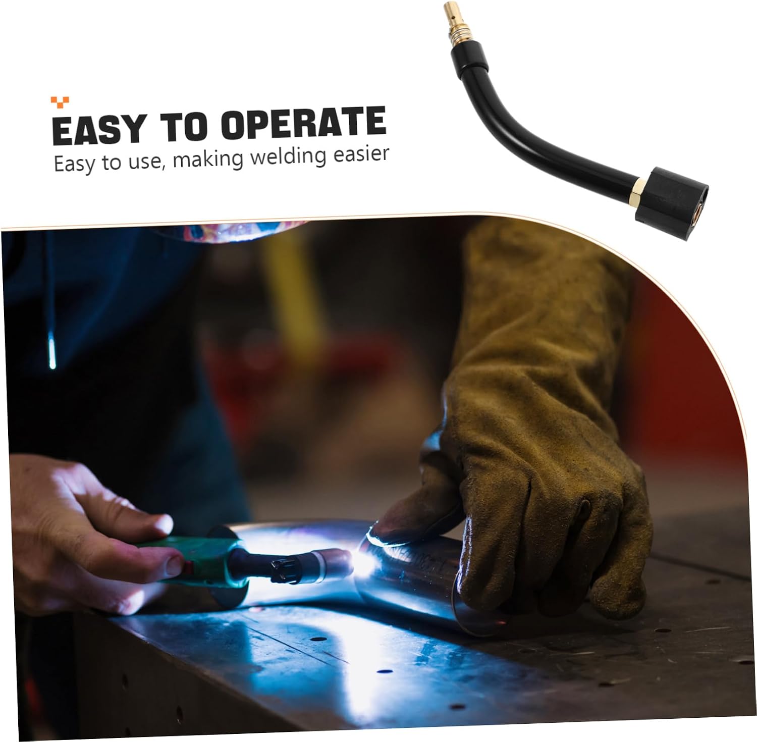 SOLUSTRE Curved Welding Torch Pipe Neck Replacement European Design Torch Simplifies Welding Operations