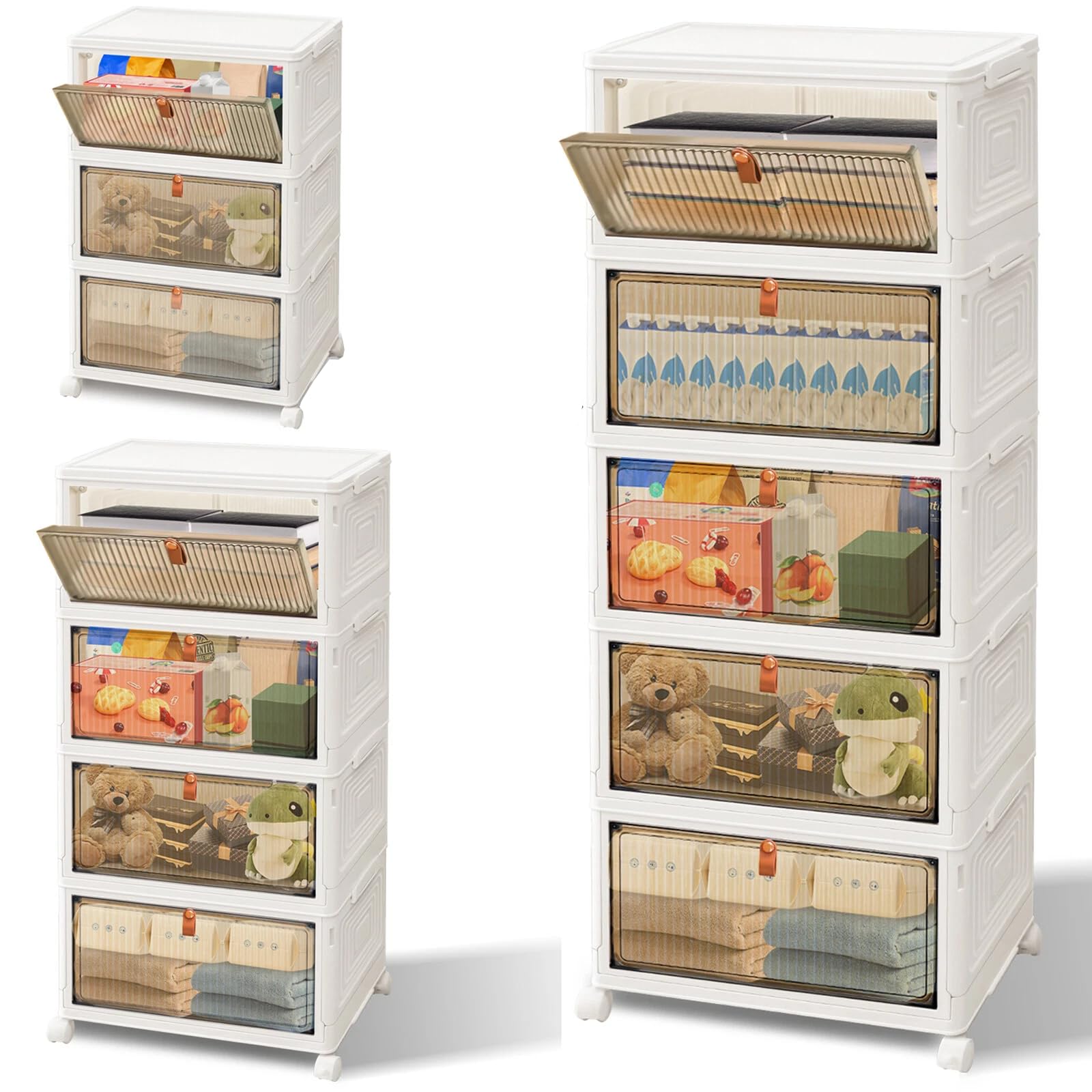 Unidad de torre Sto Ders de plástico de 4 niveles con ruedas plegable para oficina en casa y clóset, versátil tería y manualidades Sto Solut