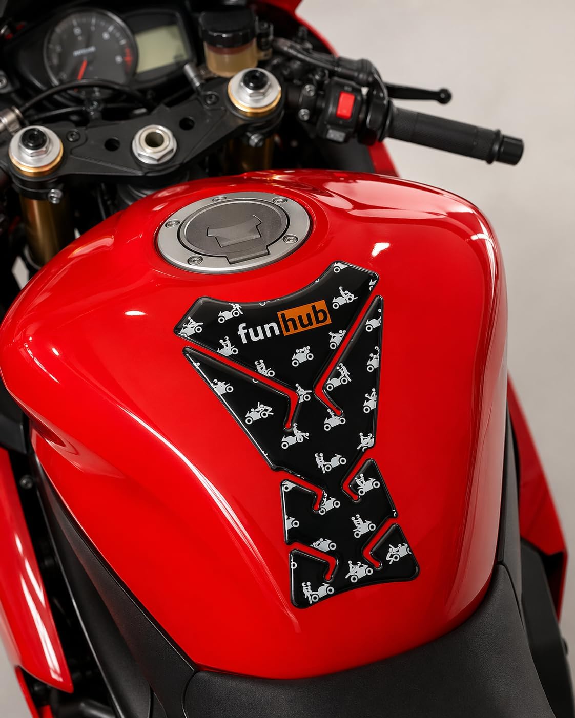 Motorcycle Tank Pad Protector, Universal Gas Tank Scratch Protection Sticker for Sport Bikes, Made in USA, Premium Polyurethane.
