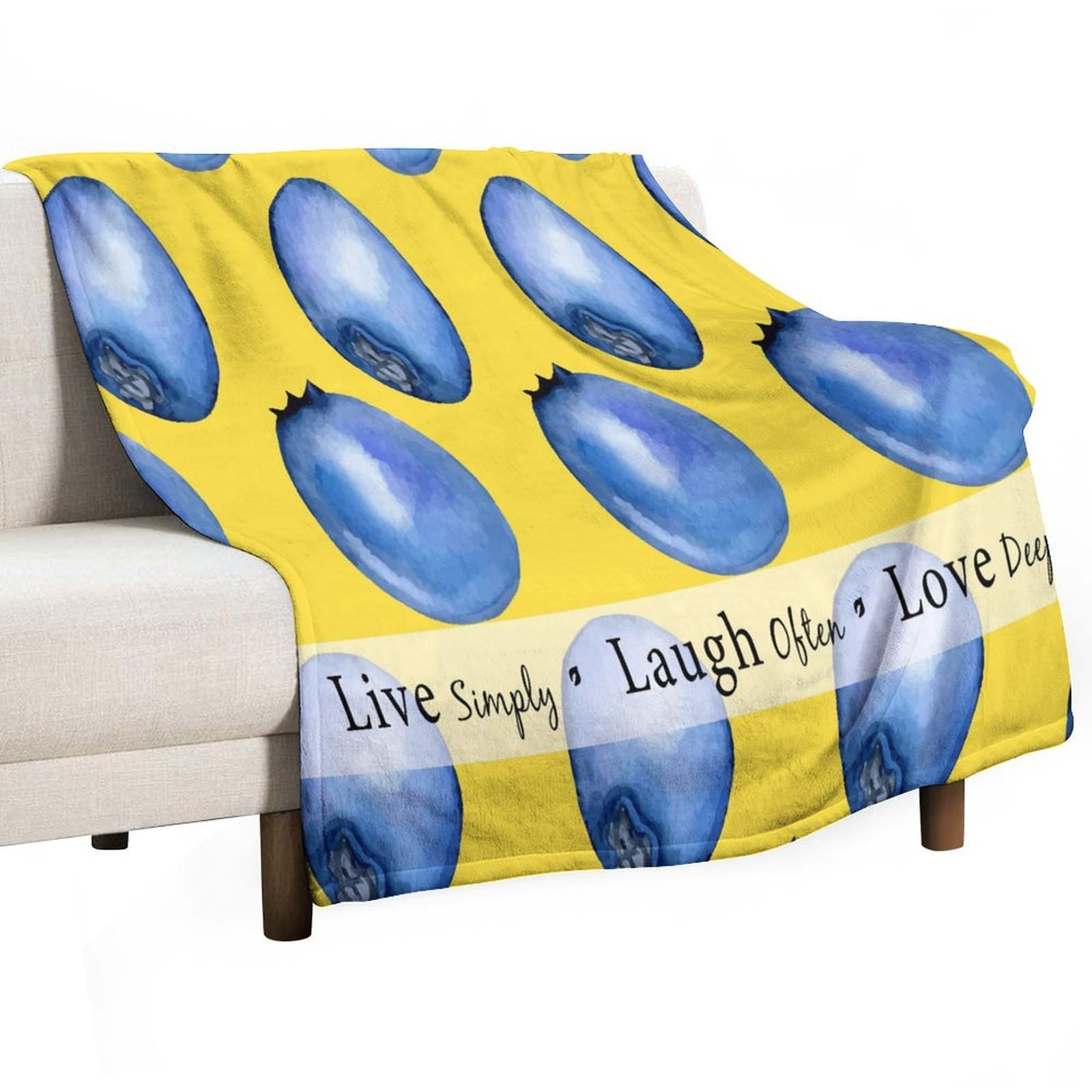 Couverture polaire peluche de qualité supérieure jaune 152cm
