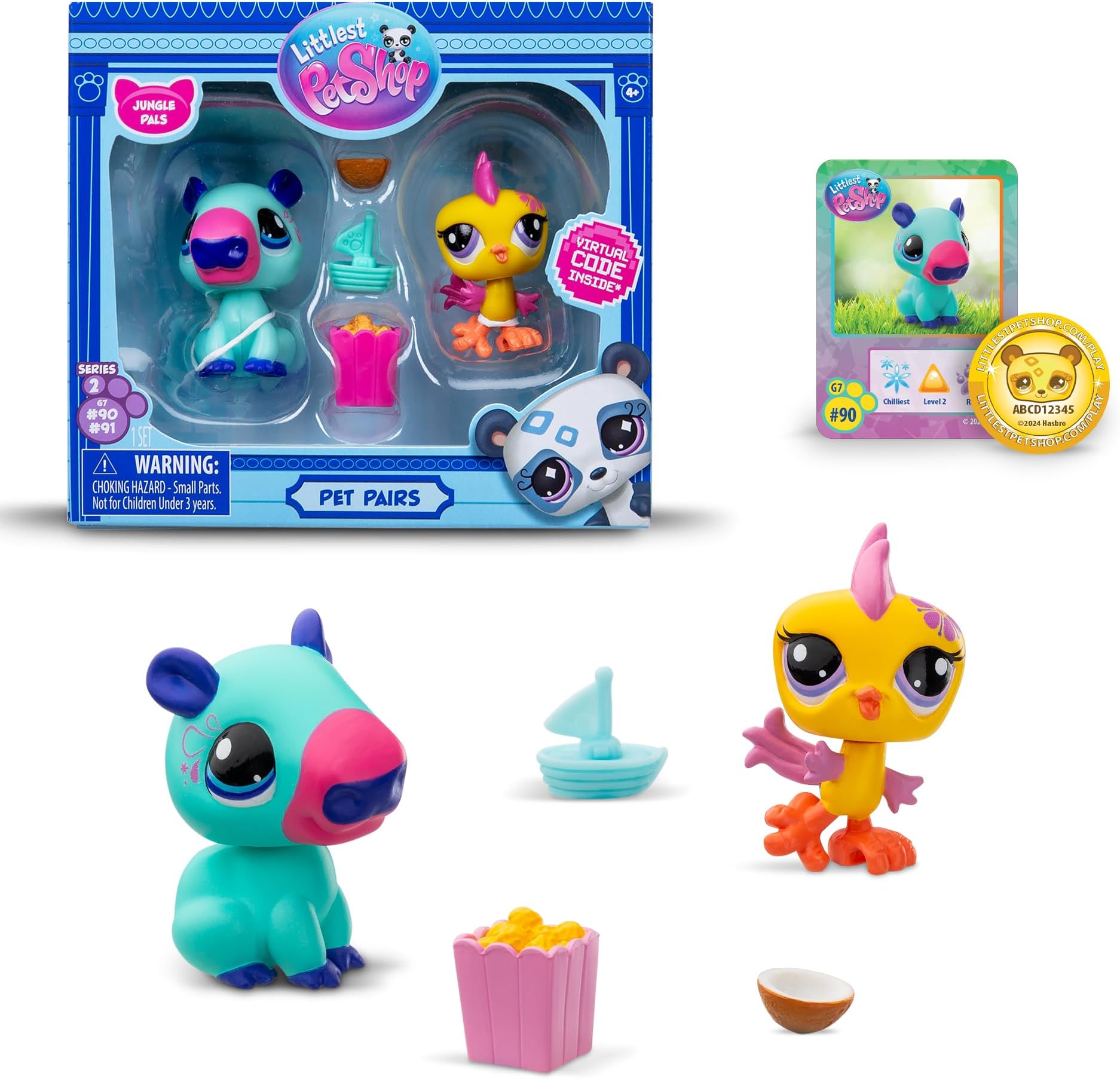 Series 2 Pet Pairs 2 Pack (ONE SUPPLIED AT RANDOM) | Each Contains 2 LPS Mini Pet Toys 3 Accessories 1 Collector Card And 1 Virtual Code | Collectable Toys For Girls And Boys