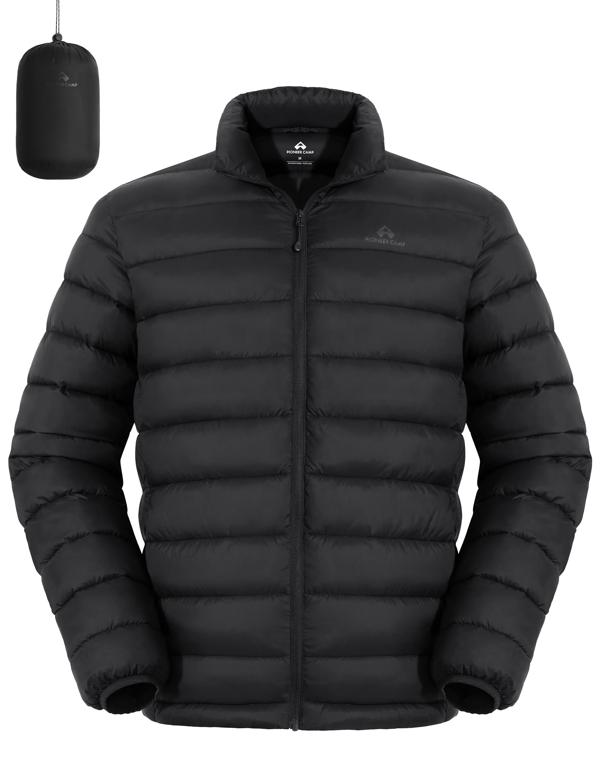 Pioneer Camp Winterjacke Herren Verpackbar Outdoor Wasserdicht Puffer Jacke Mit 4 Taschen für Freizeit, Wandern & Reisen
